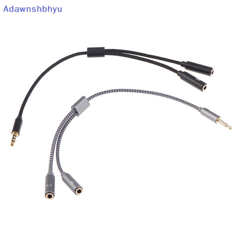 Adhyu Adaptor Earphone Splitter Headphone 3.5mm 1jack Male to 2female Mic Y Splitter ID