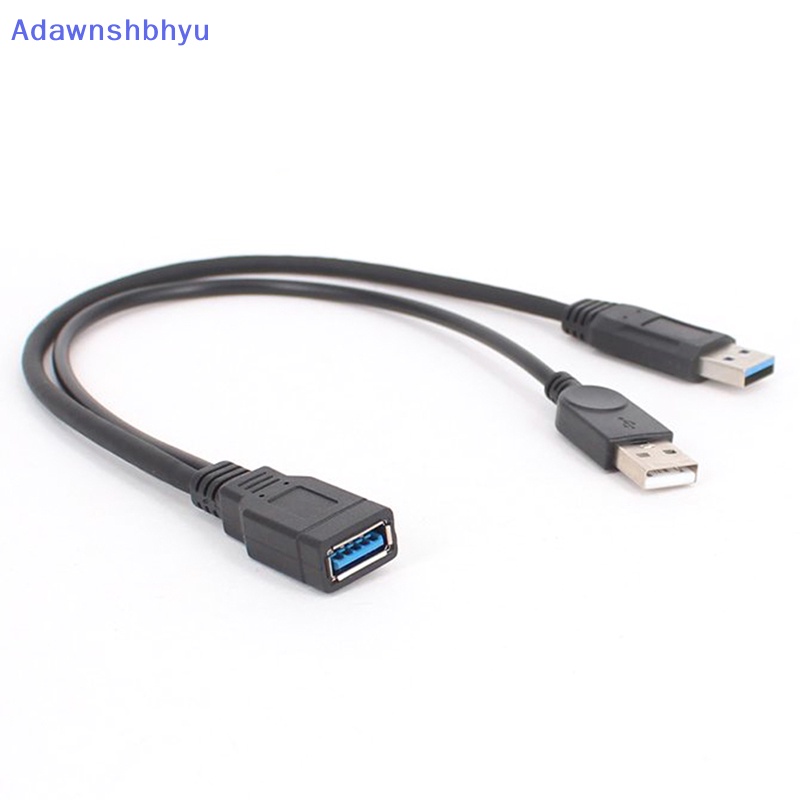 Adhyu Kabel USB 3.0 Kabel Dual Power Charge Y Adapter Male to Female Cord ID