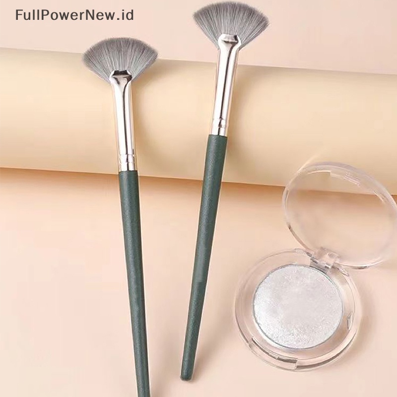 Power Fan Brush Soft Hair Makeup Blush Bedak Foundation Makeup Alat Kosmetik ID