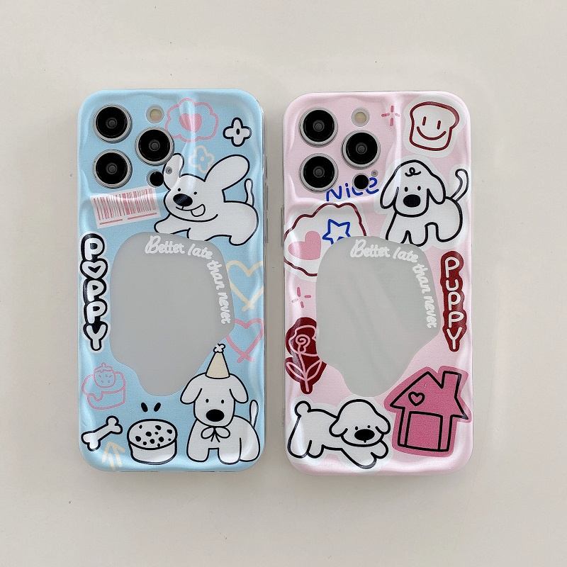 IPHONE Untuk Iphone14 13 12 11 Pro Max X XR XS Max7 8 Plus Kartun Lucu Anjing Kecil Transparan Pelindung Soft case