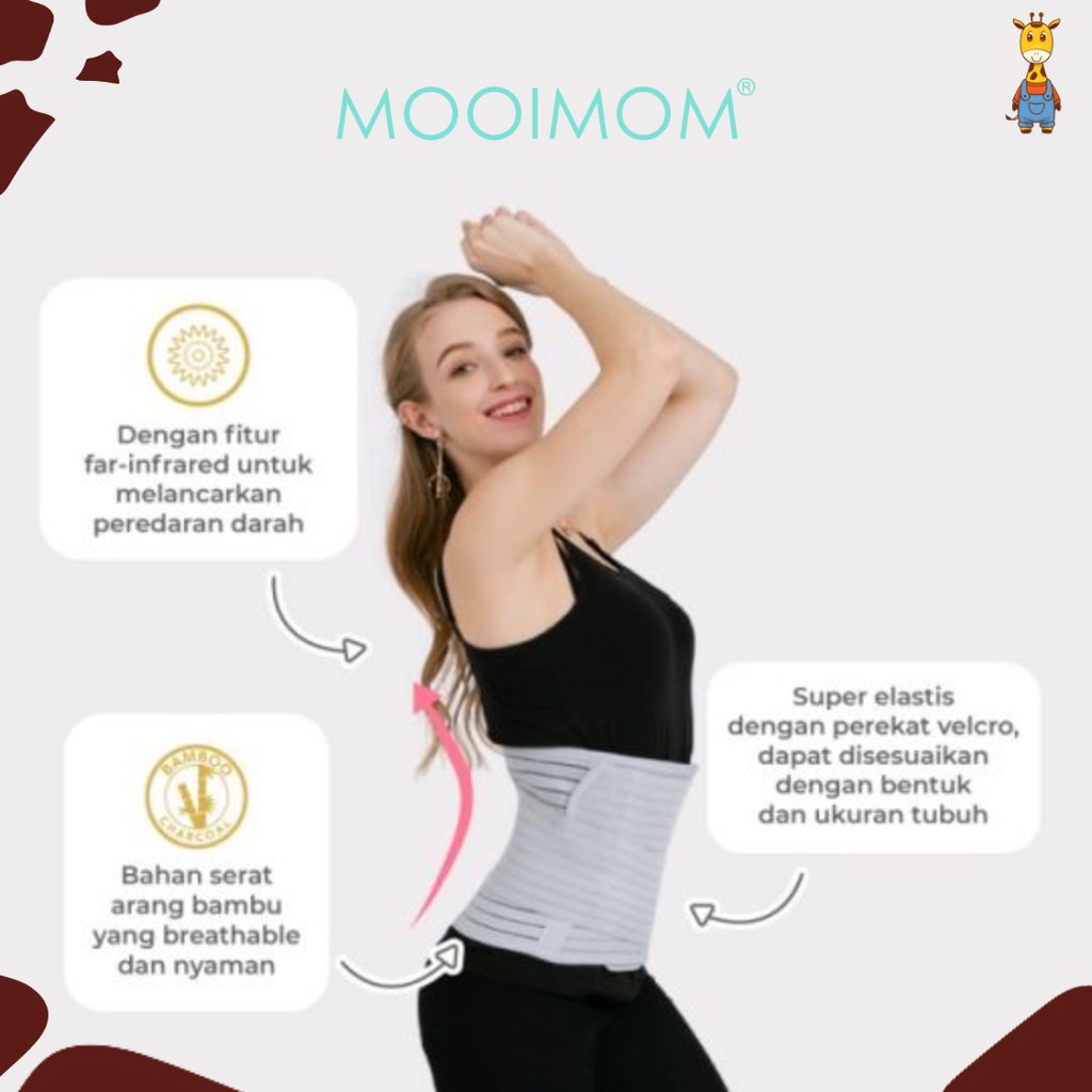 MOOIMOM Bamboo Postpartum Belly Band - Korset Melahirkan Normal &amp; Caesar