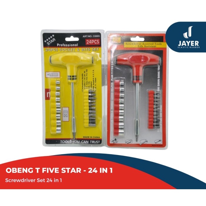 Obeng set T five star 24 set 1 / Screwdriver Tools