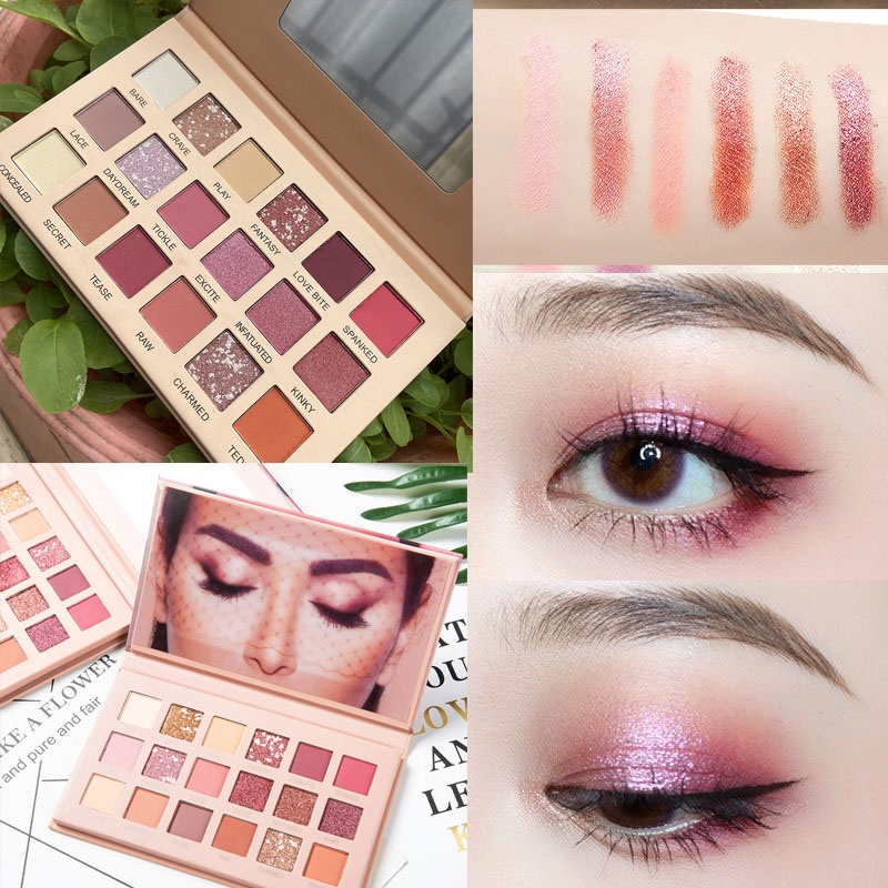 cod☜☞ready Eyeshadow Korean Pallete 18 Warna Pigmented Eyeshadow Glitter Waterproof High Pigment And Smooth Powder Long Lasting Eye Cosmetics lagilaku