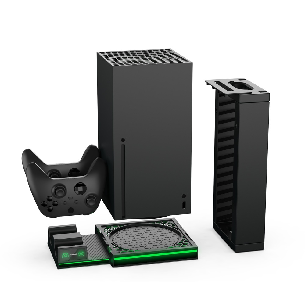 DOBE Xbox Series X Vertical Cooling Stand Fan Stick Charger Disc Storage