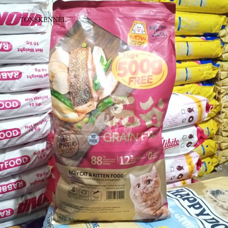 Kitchen Flavor 8kg Grain Free Baby Cat &amp; Kitten Food - 8 Kg KF Makanan Kucing Dry Food 8kg