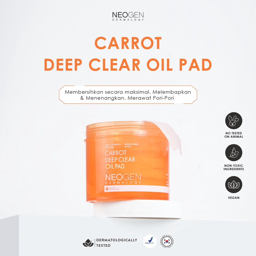 ★ BB ★ NEOGEN Dermalogy Carrot Deep Clear Oil Pad