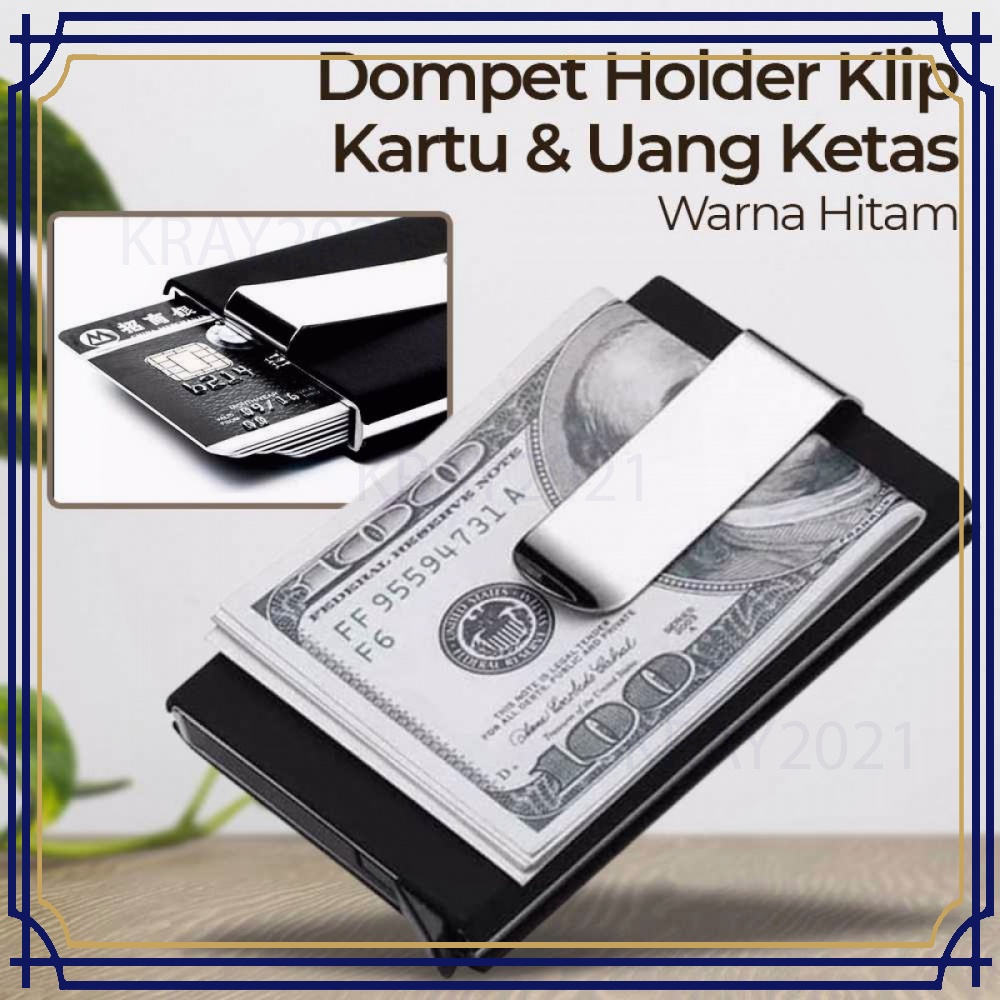 Dompet Holder Klip Kartu dan Uang Kertas - 010021