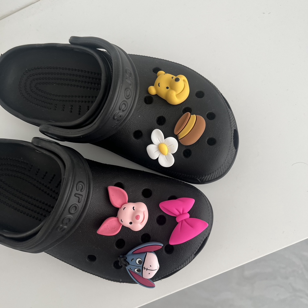 &lt;6pcs Winnie the Pooh&gt;Crocs charm jibbitz clog jibbitz set Stiker Crocs Lucu DIY Aksesoris Crocs Pin