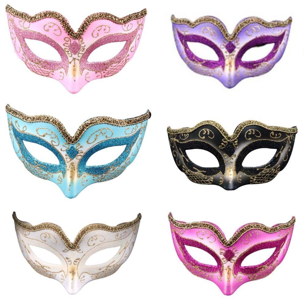 Needway Halloween Topeng Karnaval Pesta Kostum Party Supplies Masquerade Mask Dekorasi Prop Mata Plastik Setengah Wajah Makeup Props Masker Untuk Gaun Karnaval