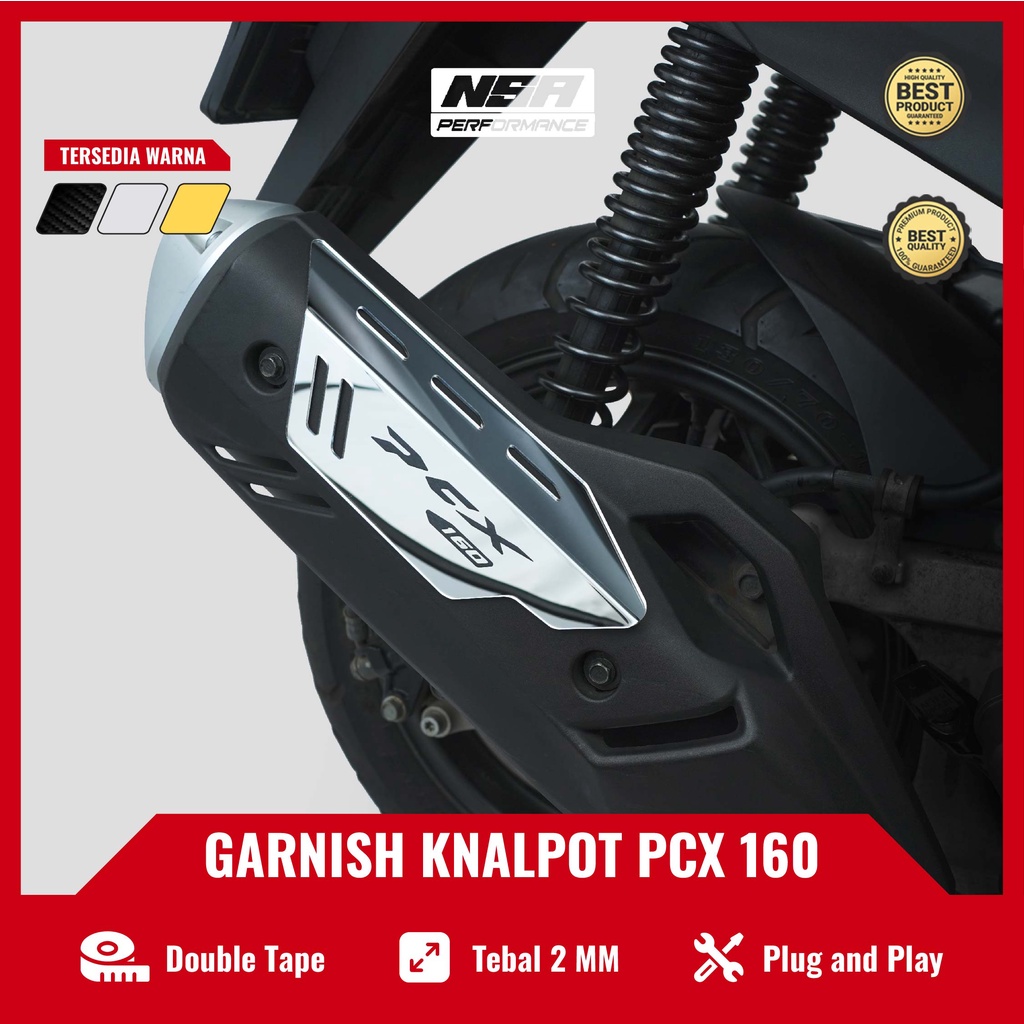 NSA COVER GARNISH KNALPOT PCX 160 Garnis Knalpot PCX 160 Aksesoris Motor NSA PERFORMANCE