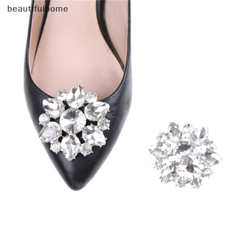 {beautifulhome} 1pc Kristal Berlian Imitasi Klip Sepatu Wanita Pengantin Prom Shoes Gesper Dekorasi.