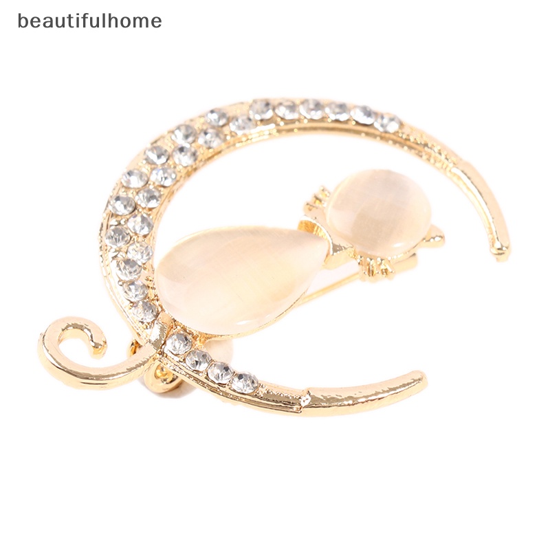 {beautifulhome} Bros Kucing Opal Berlian Imitasi Untuk Wanita Baroque Trendy Elegan Brooch Pin Hadiah.