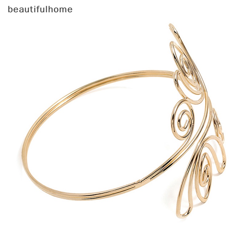 {beautifulhome} Bunga Upper Arm Cuff Bracelets Bangles Armband Berongga Keluar Manset Gelang Bangles Jewelry.