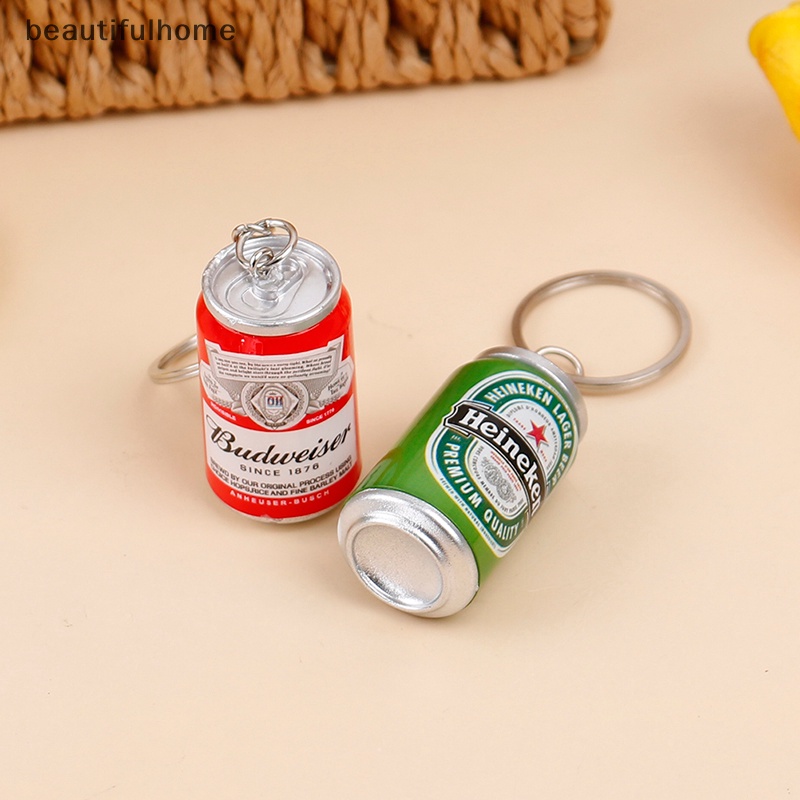 {beautifulhome} Simulasi Gantungan Kunci Bir Kaleng Beer Can Keyring Couples Cool Backpack Decor.