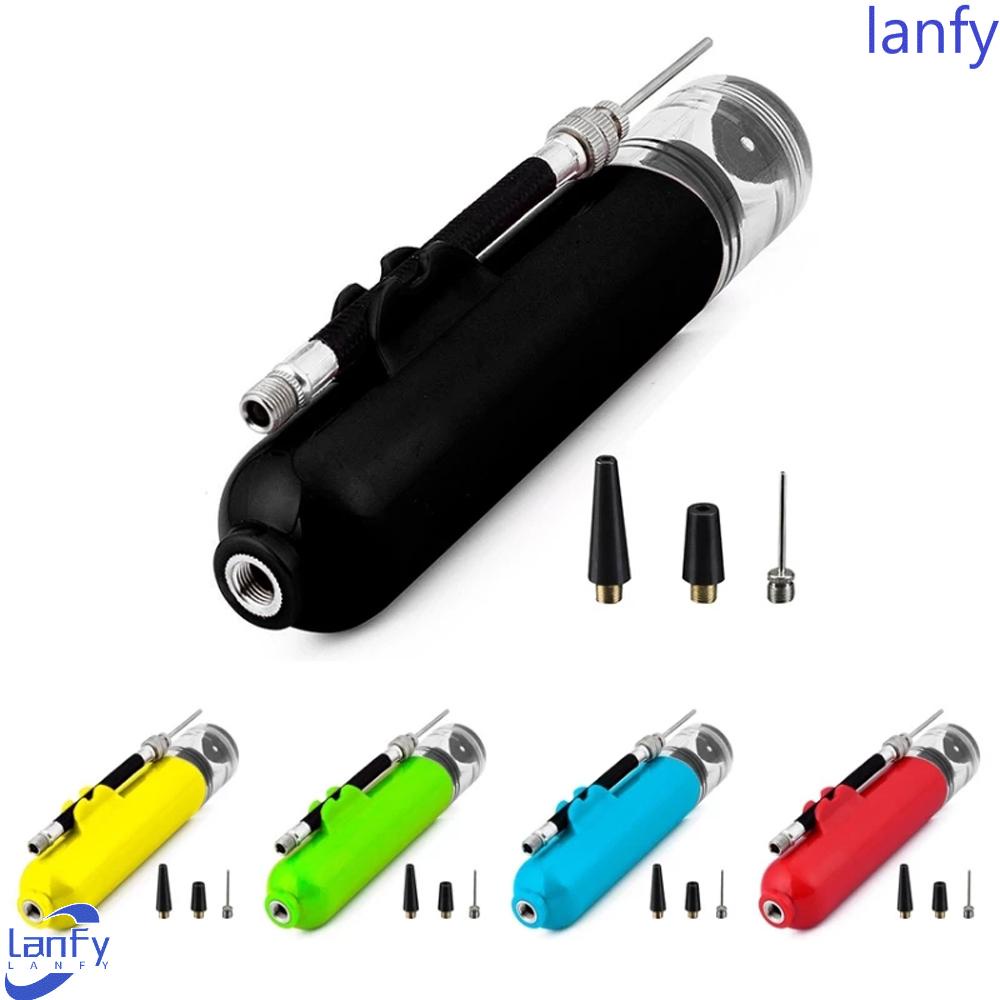 Lanfy Ball Pump Portable Untuk Sport Pompa Angin Selang Jepit Basket Dengan Jarum Air Ball Pump