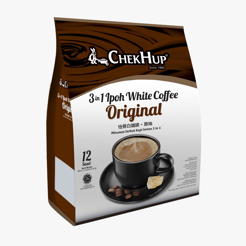 

Kopi Chek Hup 3 in 1 Ipoh White Coffee Original Isi 12 ChekHup 3in1