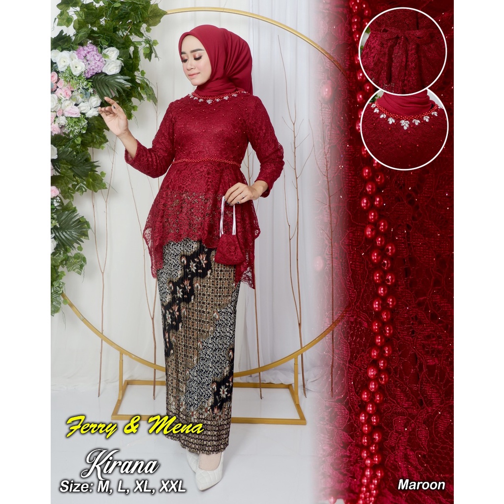 BA KEBAYA BRUKAT/ SETELAN KEBAYA  BROKAT KIRANA | KEBAYA KIRANA | KEBAYA MODERN | kebaya favorite| BAJU OUTFIT brukat kekinian