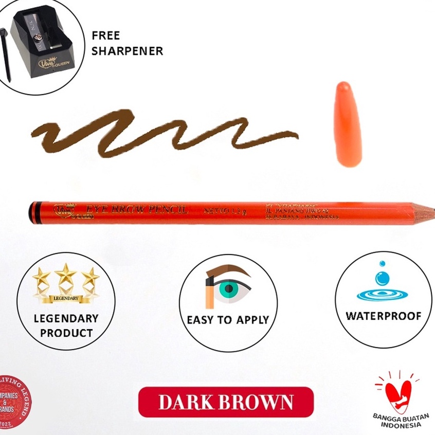 TGM - Viva Queen Eye Brow Pencil Limited Edition / Pensil Alis Viva Queen