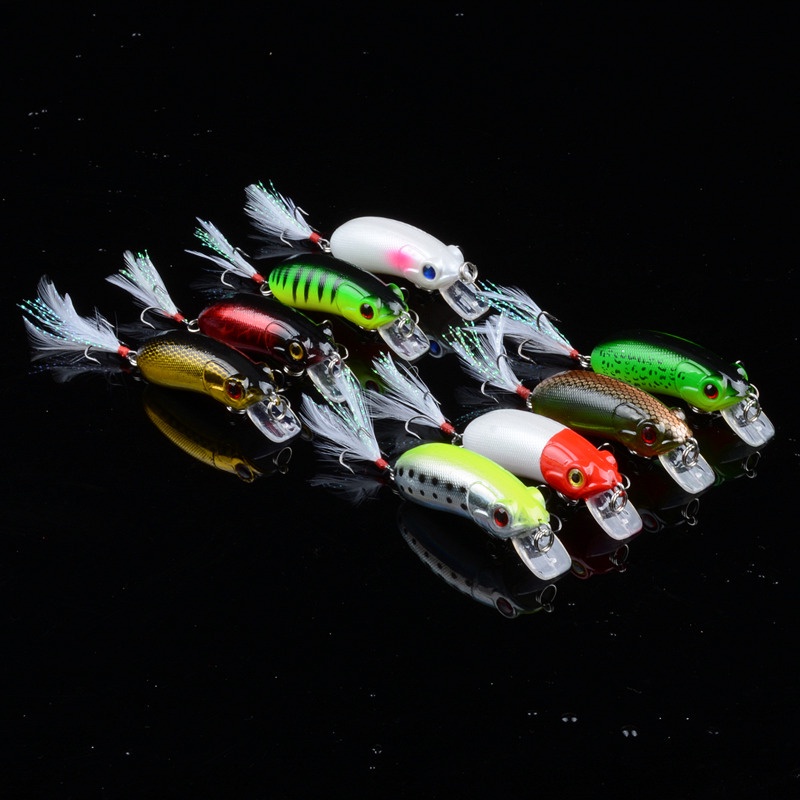 Umpan Engkol Pancing 6cm /9.8g Swimbait Crankbait Pancing Wobble Umpan Keras Untuk Bass Trout Air Tawar Dan Air Asin