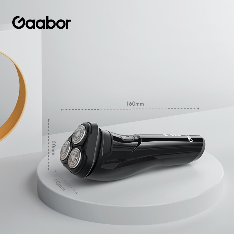 Gaabor Alat Cukur Kumis Jenggot Elektrik Shaver Portable Pisau Timbul 3D Nirkabel Boleh Dicuci / GESR-M01A