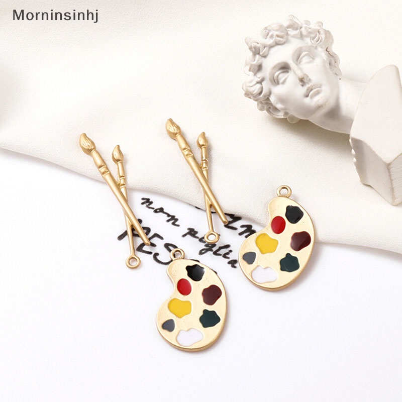 Mornin 4Pcs/Lot Emas Palet Kuas Cat Ch Liontin DIY Anting Membuat Perhiasan id