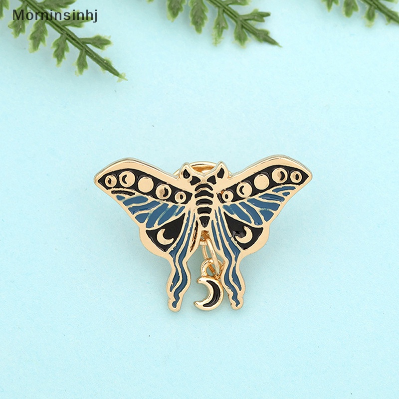 Mornin Kupu-Kupu Bros Enamel Pin Lencana Ngengat Imlek Fase Bulan Bros Perhiasan Hadiah id