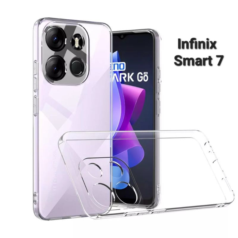 C/C- CASING COVER INFINIX SMART 7 CASE CLEAR HD 2.0MM CASE BENING TRANSPARAN INFINIX SMART 7