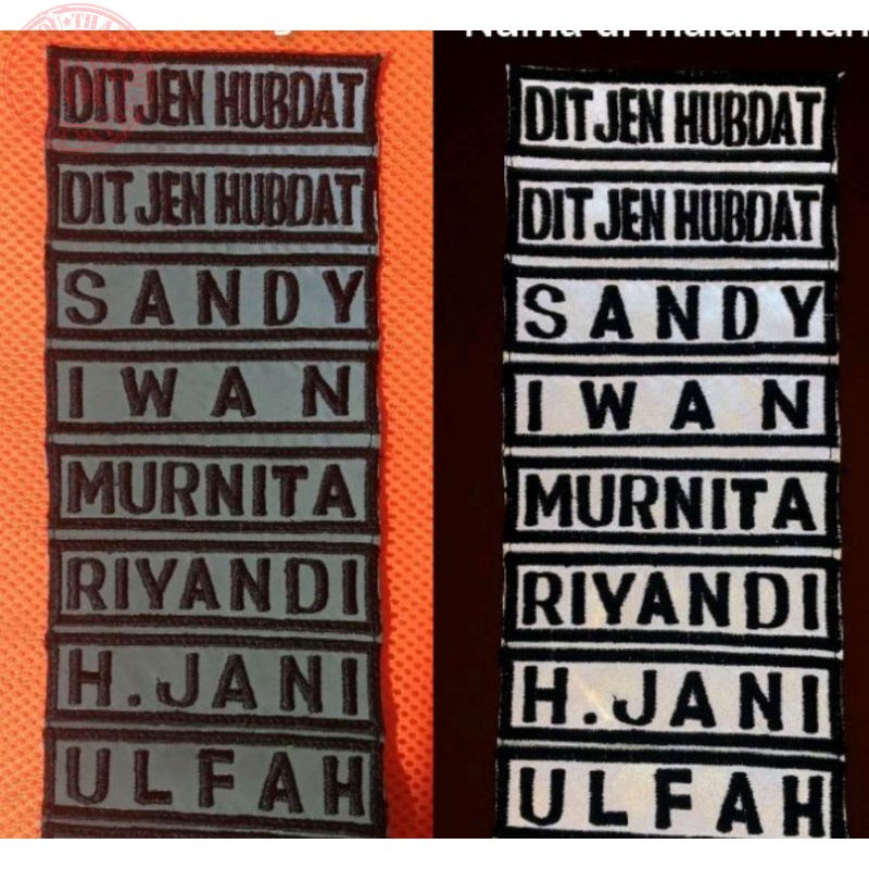 Bordir BORDIR NAMA TIMBUL, BORDIR NAMA TAMBAH PEREKAT Terbarubisa pesan satuan