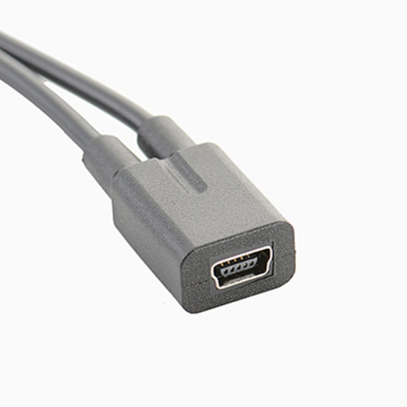 Cre Kabel Extender mini USB Splitter mini 5p Female to mini 5p Male +Micro Male Cord Splitter Extension Kabel Cas 30c