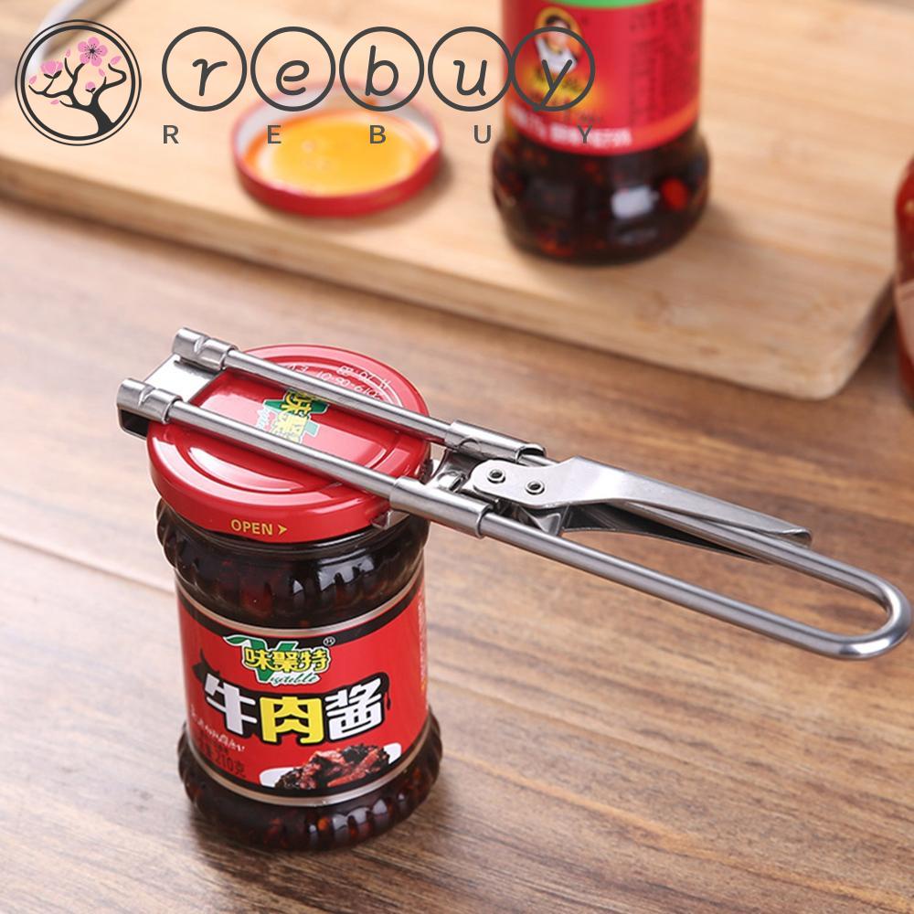 REBUY Pembuka Botol Home Beer Stainless Steel Manual Adjustable Can Opener