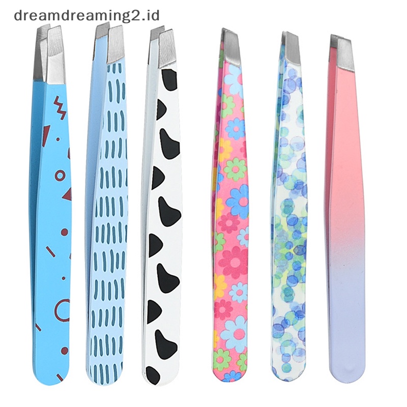 (drea) Pinset Alis Profesional Stainless Steel Klip Alis Miring Alat Makeup //