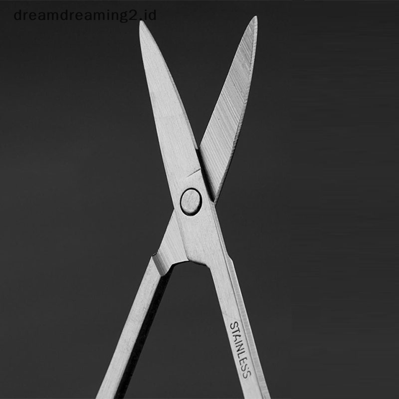 (drea) Kepala Bulat Lengkung Kumis Hidung Telinga Hair Remover Scissor Trimmer Safety Scissor //