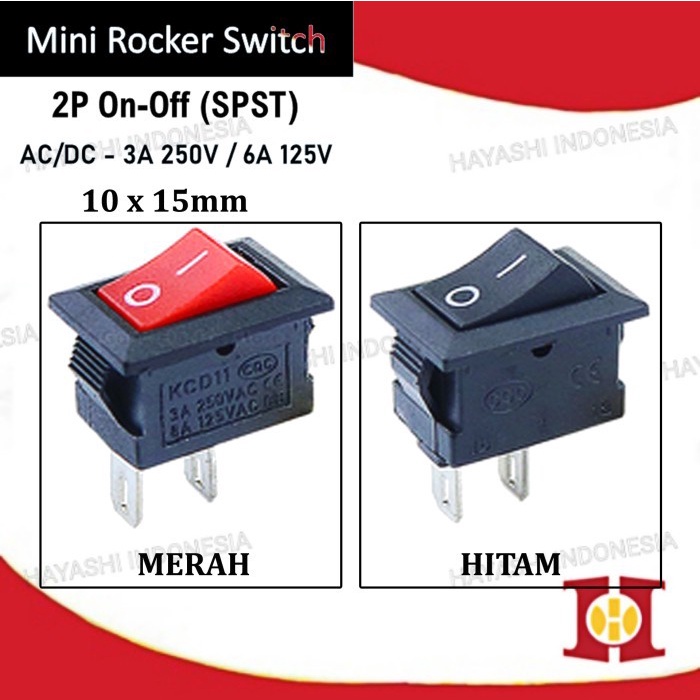 Saklar Power Switch Tombol ON OFF Mini Roker Rocker Kecil 2 3 4 Pin - 20pcs