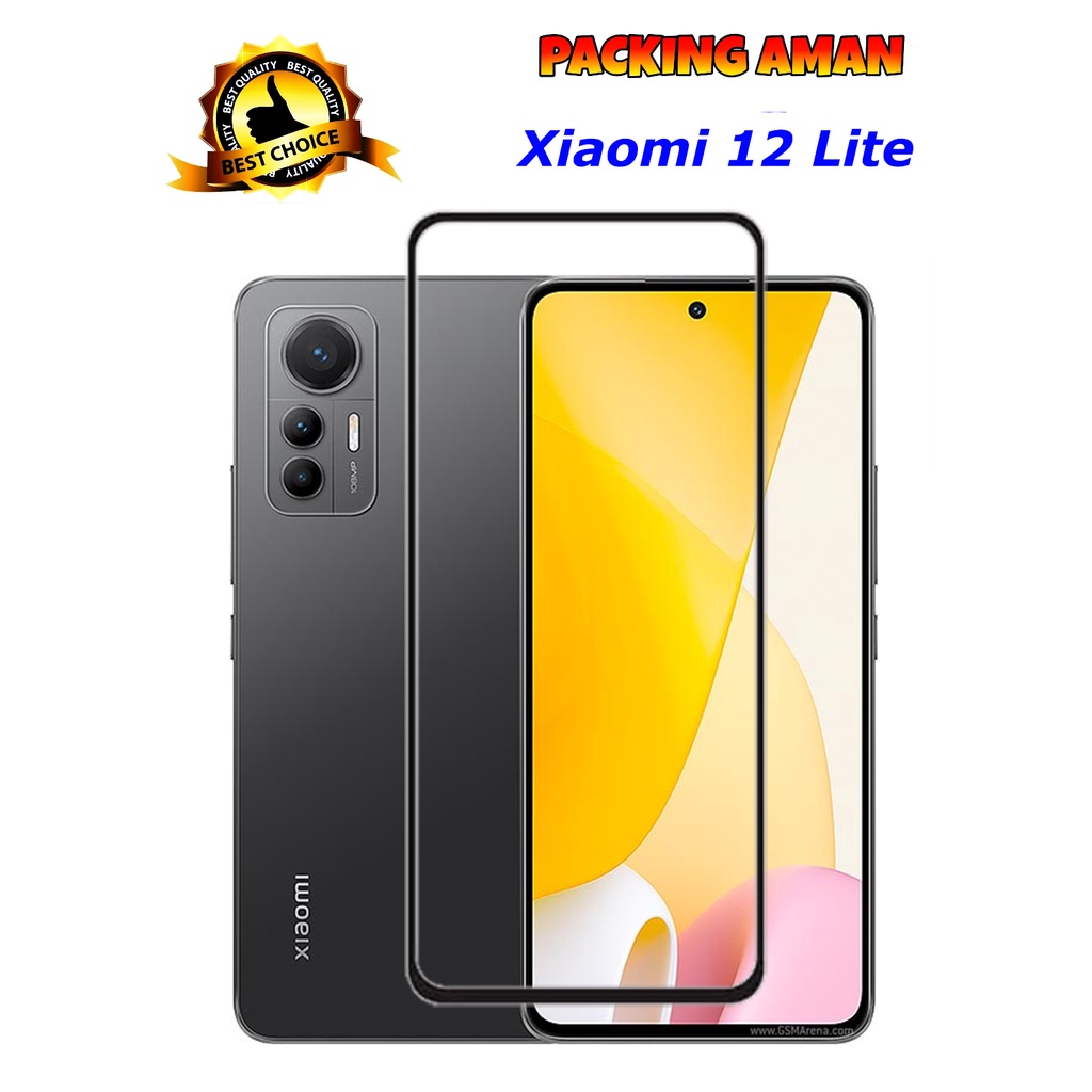 Tempered Glass Xiaomi 12 Lite Full Cover Full Screen Protector Anti Gores