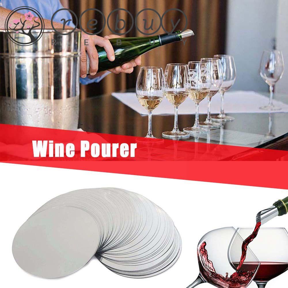 REBUY Wine Pourer Lipat 3inch Drip-proof Aluminium Foil Disk Alat Bar Botol Wine