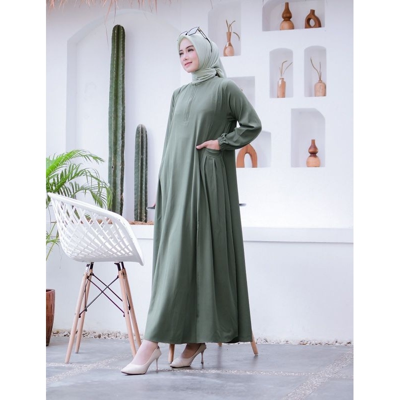 Gamis Shakila Kantong / Gamis Shakila Premium / Gamis Model Terbaru / Gamis Polos / Gamis Syar'i / D