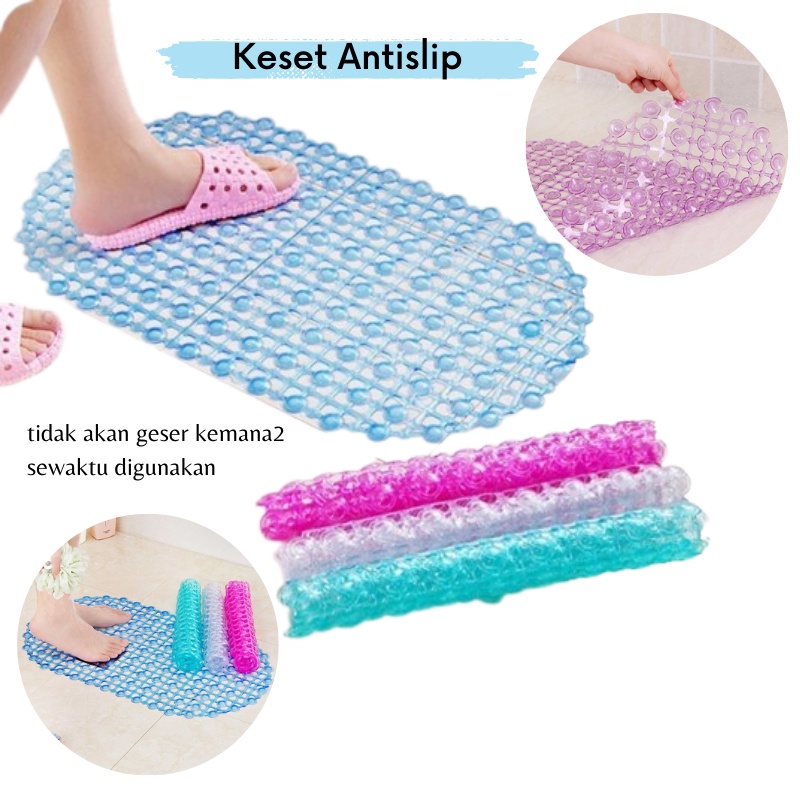 GOS - D105-  Keset Kamar Mandi Anti slip Silikon Anti Licin / Alas Kaki Dapur Wc / Bathroom Mat