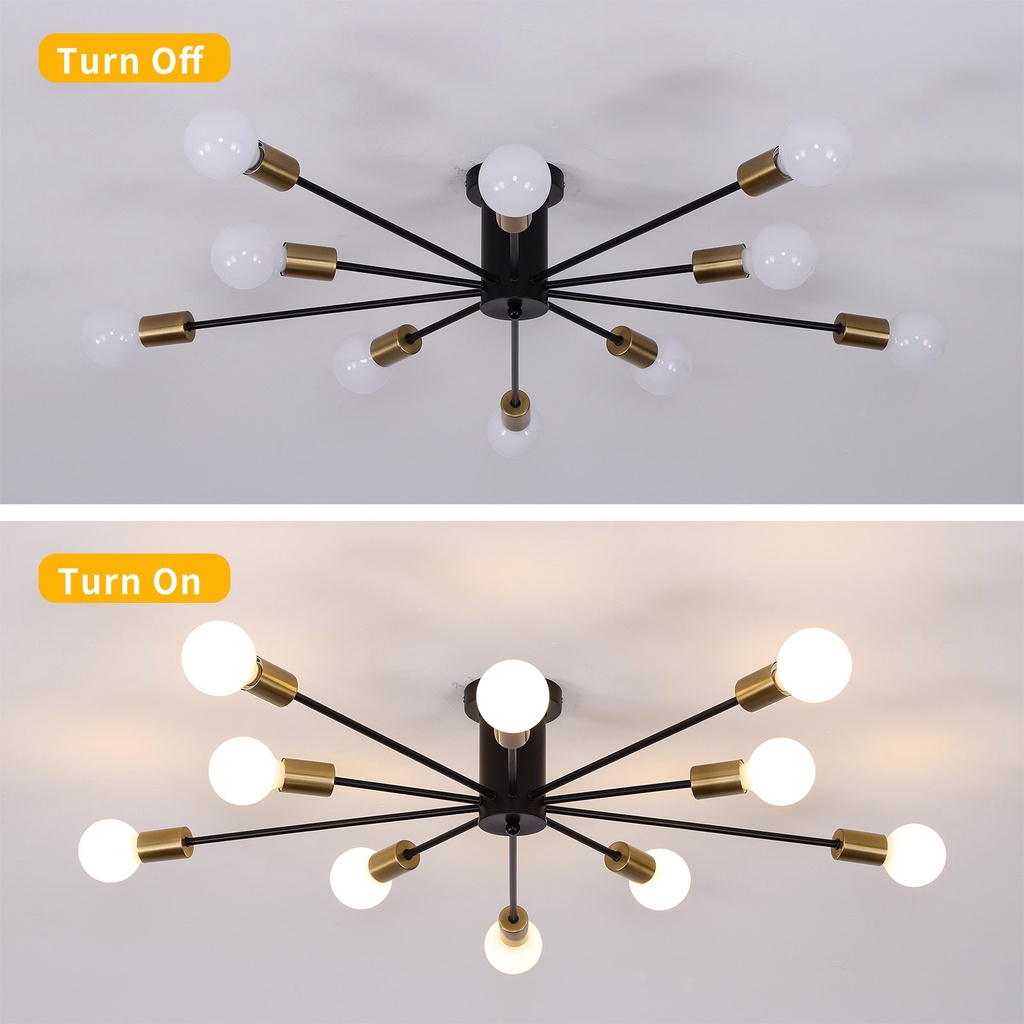 Desain Lampu Plafon Minimalis Lampu Gantung Retro Minimalis Fitting Lampu Plafon LED Minimalis Retro Cabang 10 Retro Ceiling Lamp