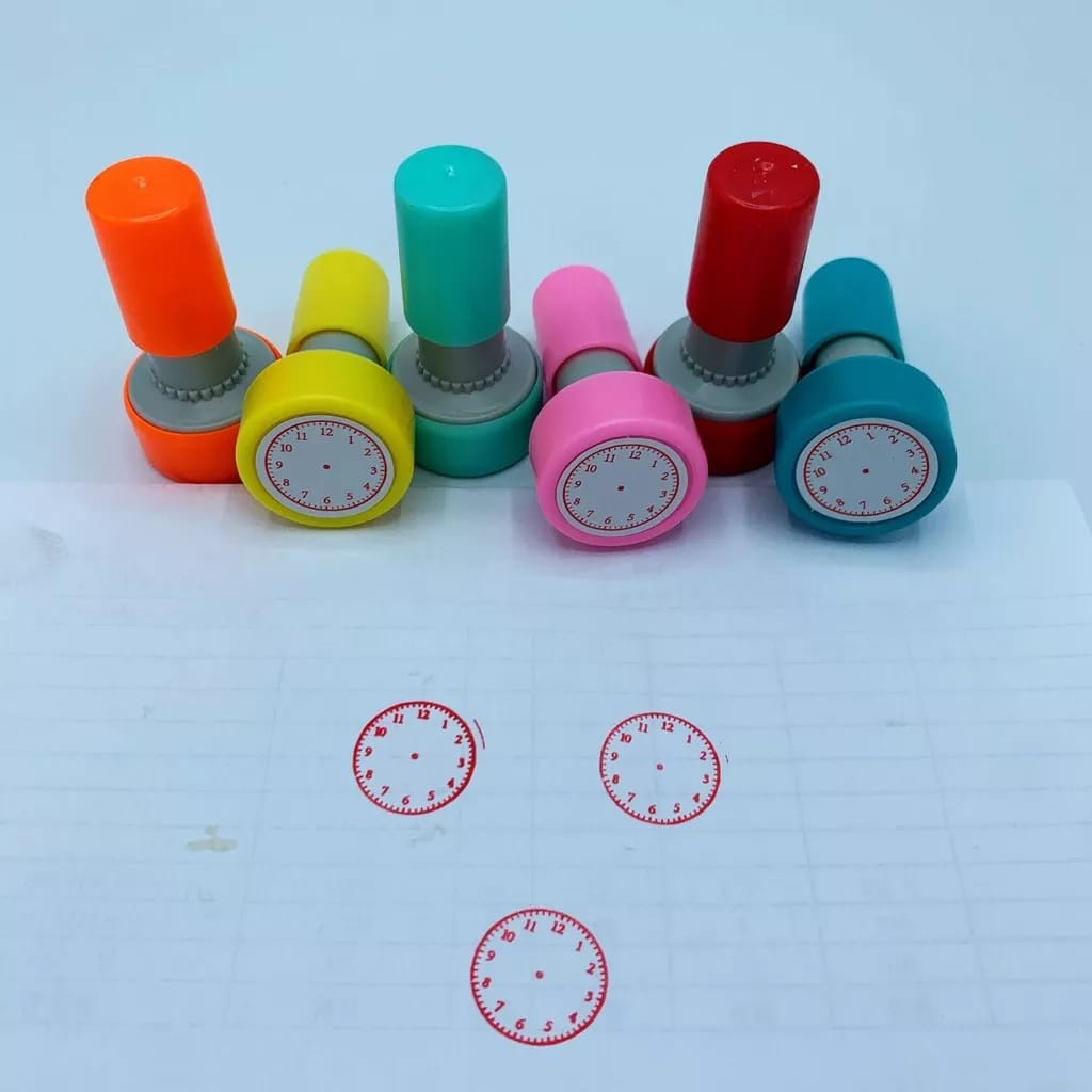 Zoetoys Time Stamp | Stempel Jam Anak Waktu | Tinta Cap Lucu |  Mainan Edukasi Anak