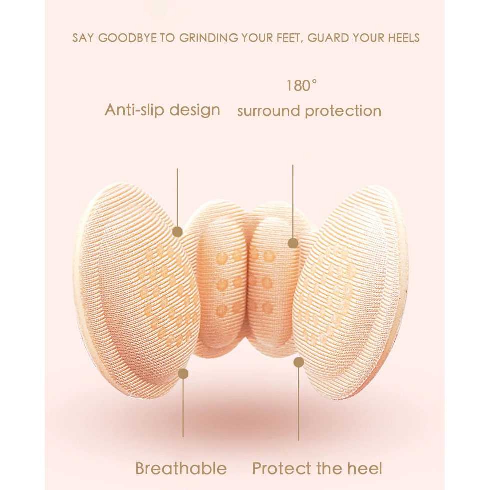 Busa Pelindung Tumit/ Insole Bantalan Tumit Bentuk Kupu-Kupu/ Ganjalan Sepatu Kebesaran Empuk/ Butterfly Heel Pad