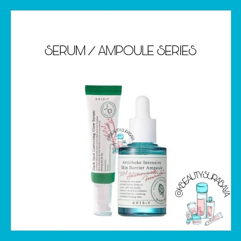 (BPOM) AXIS-Y Dark Spot Correcting Glow Serum / AXIS-Y Artichoke Intensive Skin Barrier Ampoule / Axisy Serum / Axisy Ampoule