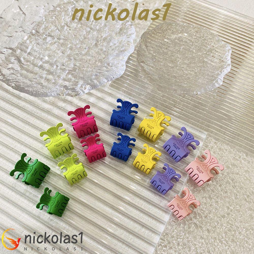 NICKOLAS1 Gaya Korea Klip Rambut Gadis Lucu Desain Fashion Warna Permen Triumphal Arch Temperamen Double C Hair Claw