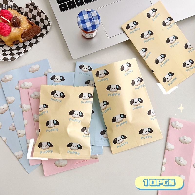 [BFID] 10pcs Kantong Kertas Hadiah Desain Kartun Lucu Kawaii Color Girl Paper Bag Snack Bag Debris Storage Bag Cartoon Paper Bag [ID]