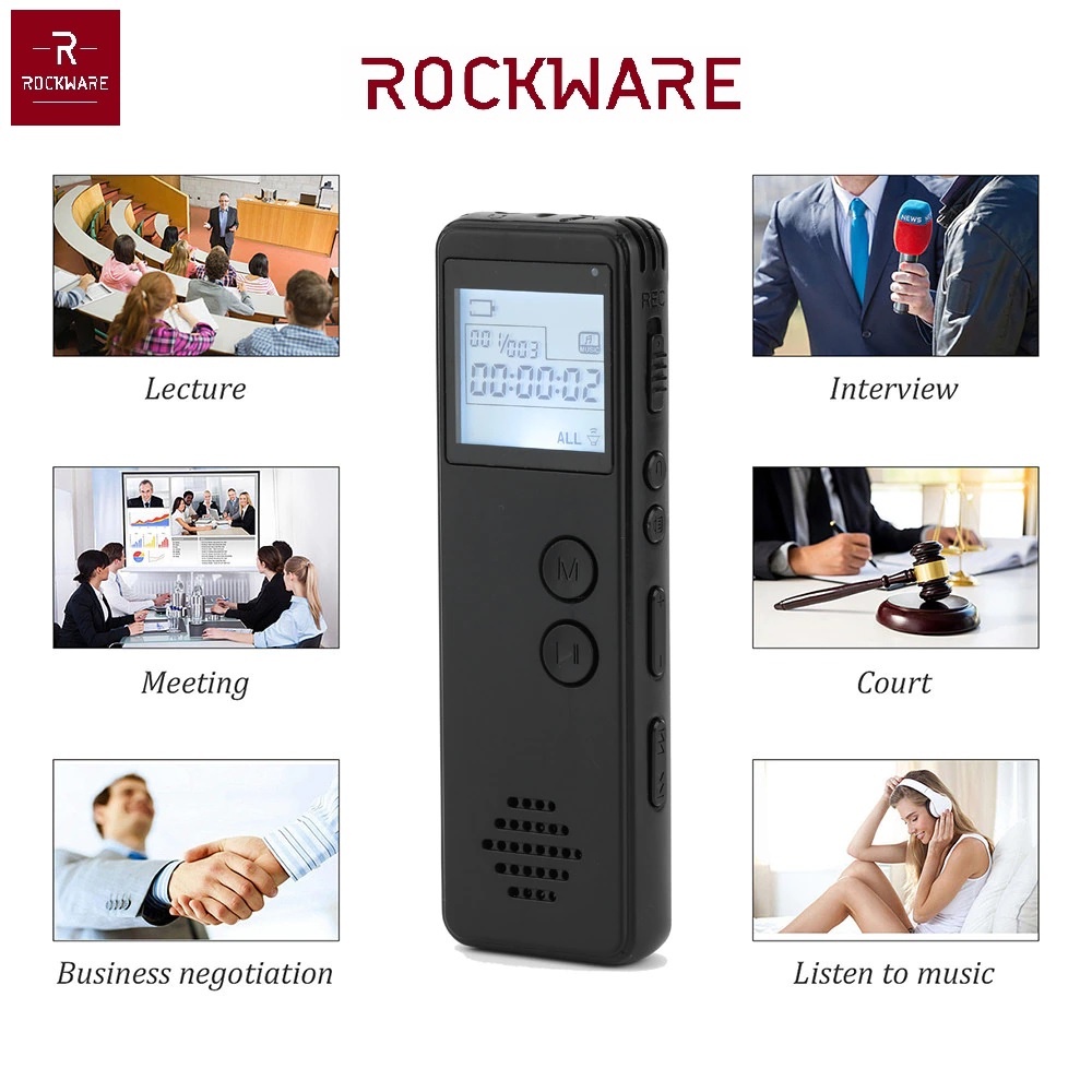 ROCKWARE RW-AVR04- Professional Audio Voice Recorder - Micro SD Slot