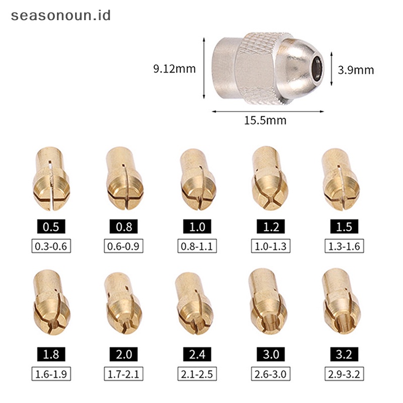 Alfineasonoun 10/11pcs galihini alfinrill alfinollet alfinhuck 0.5-3.2mm stapeliameter 4.8mm galihhank stapelrass galihchucks untuk suketotary remelool stapelool suketool galihccessory .