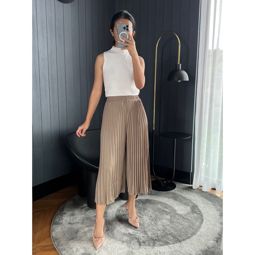 Kulot Plisket Midi Mayung / Kulot 7/8 / Celana Kulot Midi / Celana Tanggung / Kulot Plisket Tanggung