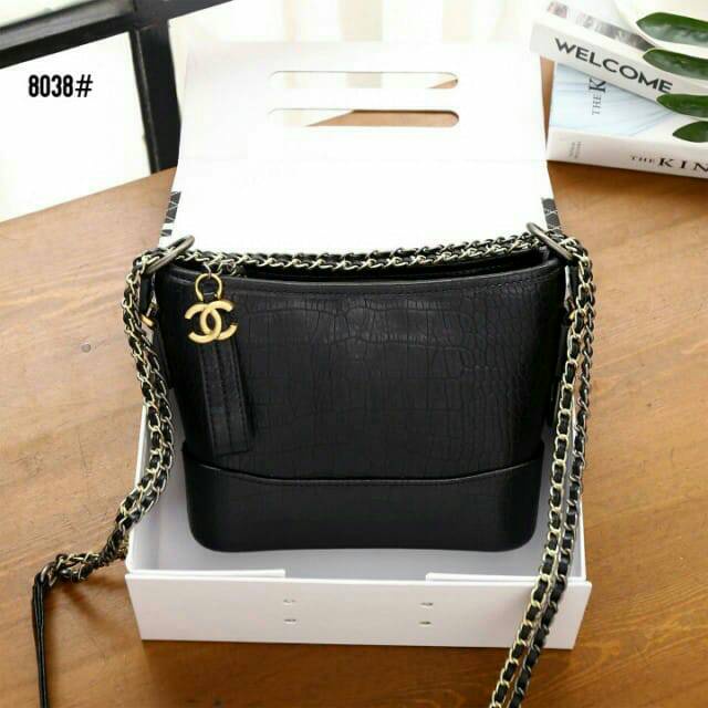 TAS CHANEL GABRIELLE SMALL HOBO CROCO