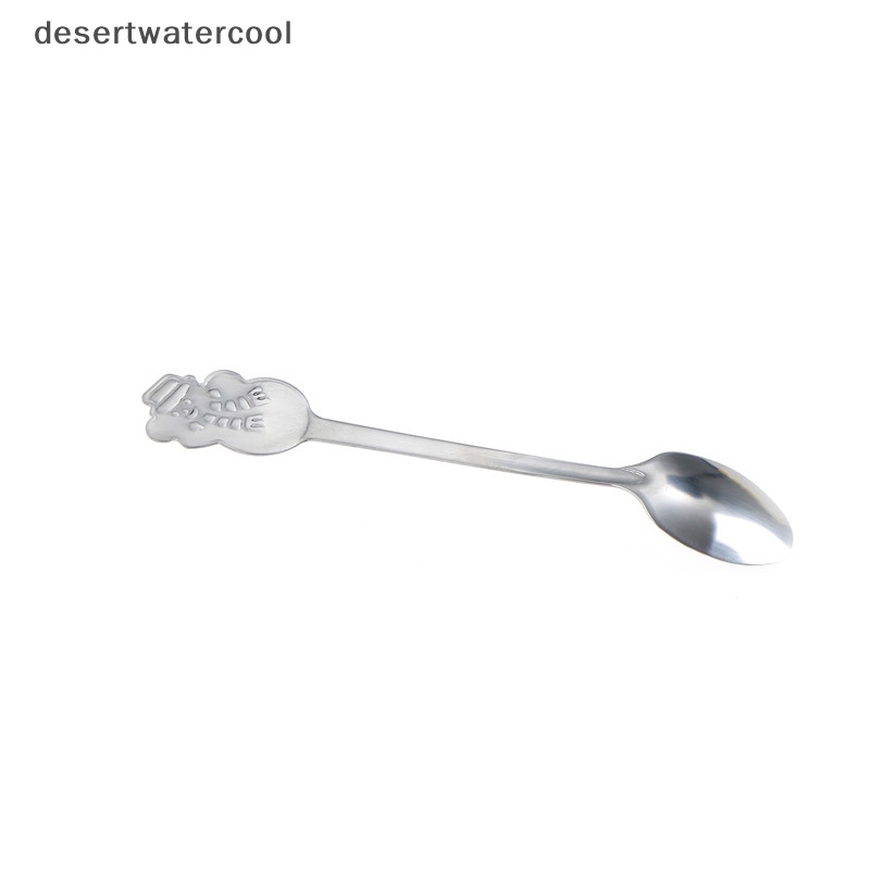 Deid 4 Pcs Natal Stainless Steel Sendok Kopi Teh Sendok Makanan Penutup Makanan Ringan Sendok Teh Martijn