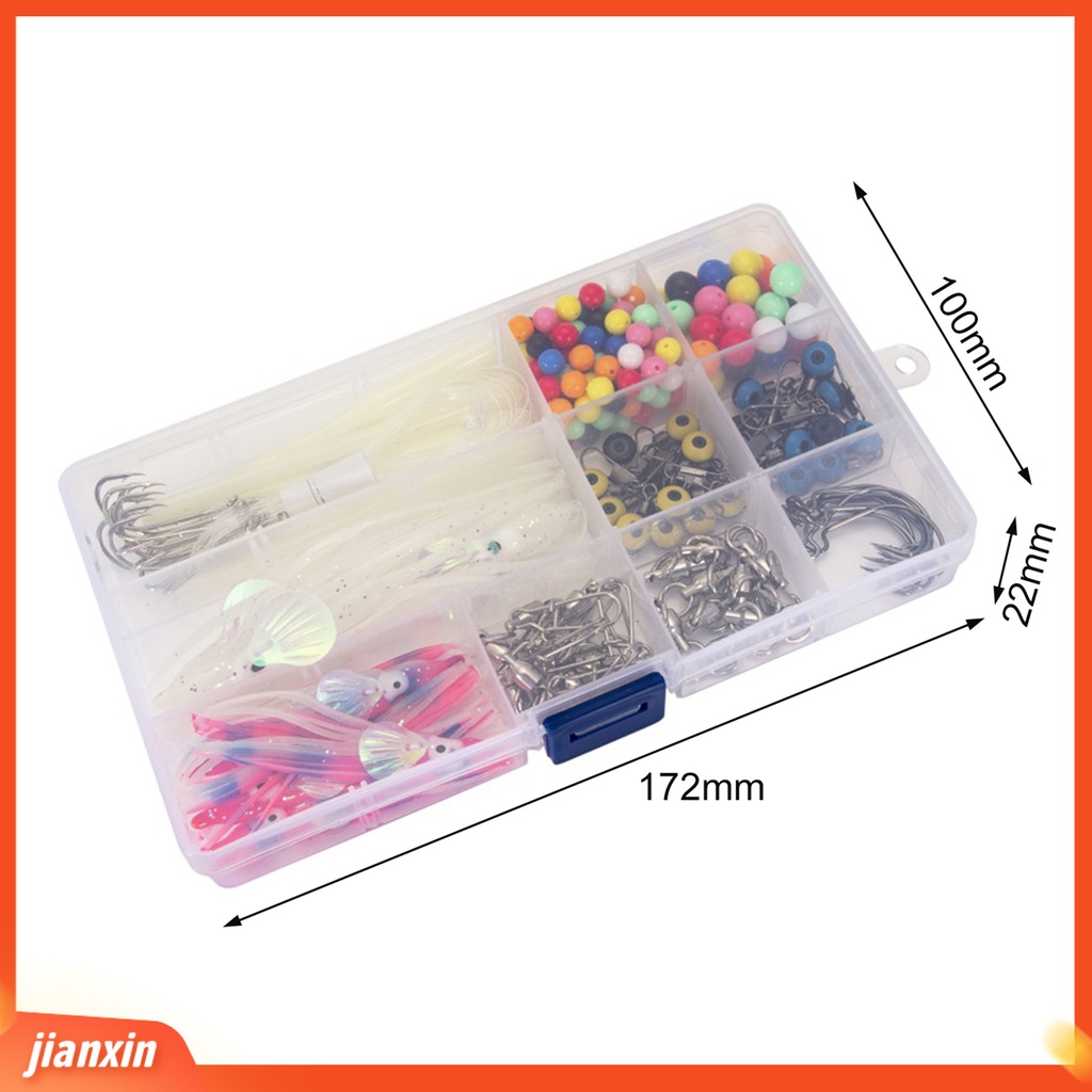 (In Stock) 1set Set Rig Pancing Dengan Pengait Kotak Penyimpanan Dan Tali Beberapa Aksesoris Angling 226Pcs Set Aksesoris Memancing Laut Untuk Memancing Di Luar Ruangan