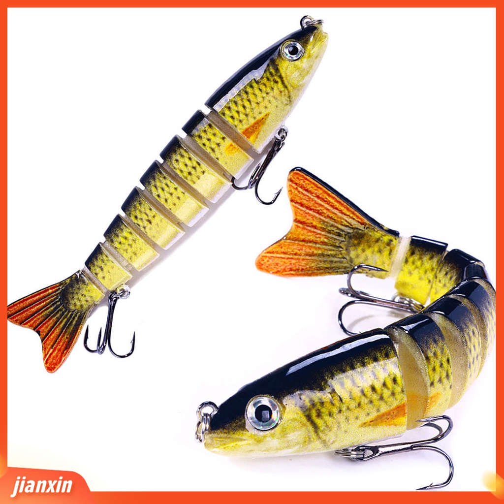 (In Stock) 12.8cm /18g Umpan Bionik Simulasi Mata Ikan Warna Terang Tampilan Realistis Fleksibel Desain Kait Treble Warna-Warni Simulasi Tinggi Umpan Pancing Perlengkapan Memancing